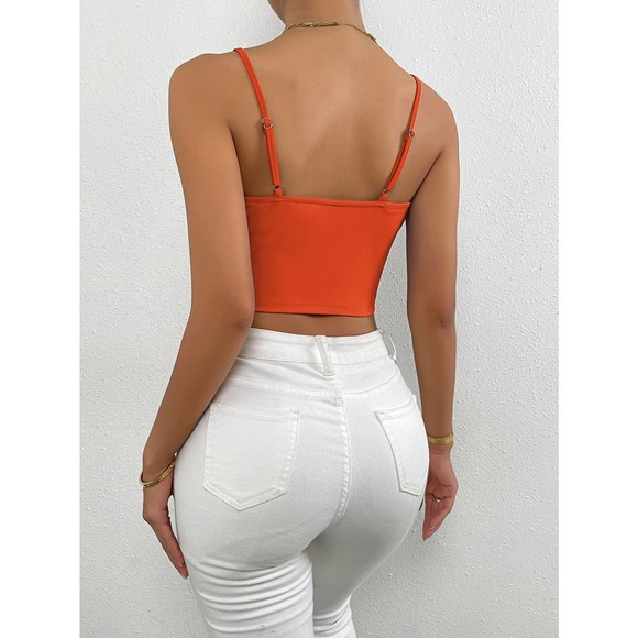 Solid Bustier Crop Cami Top black - Picture 7 of 12